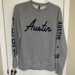 Austin, TX crewneck sweatshirt grey M